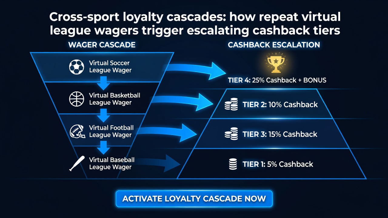 Visualisierung gestaffelter Cashback-Tiers und mobiler Wettaktivitäten