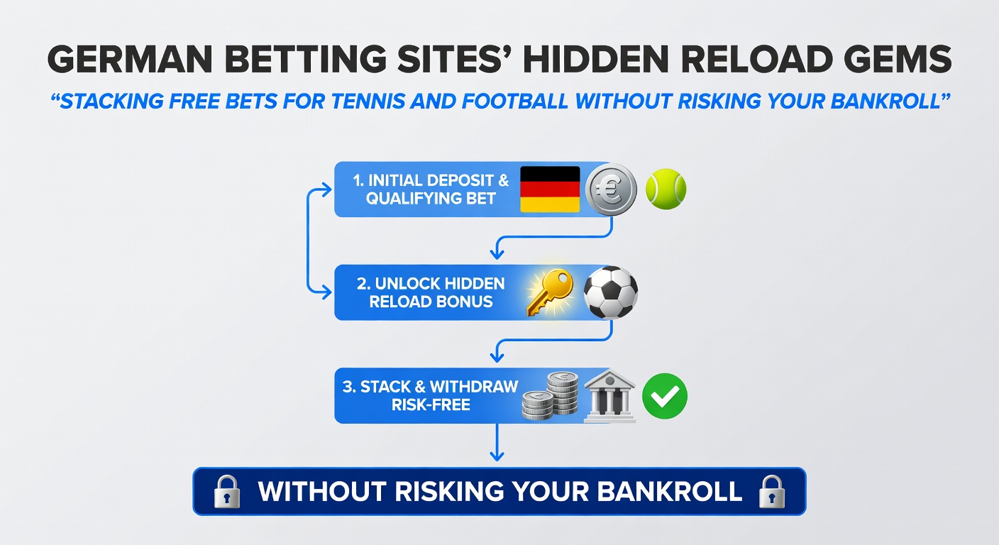 Grafik zeigt stapelnde Free Bets bei einem Tennis-Match auf einer deutschen Wettseite, mit Fokus auf risikofreie Strategien