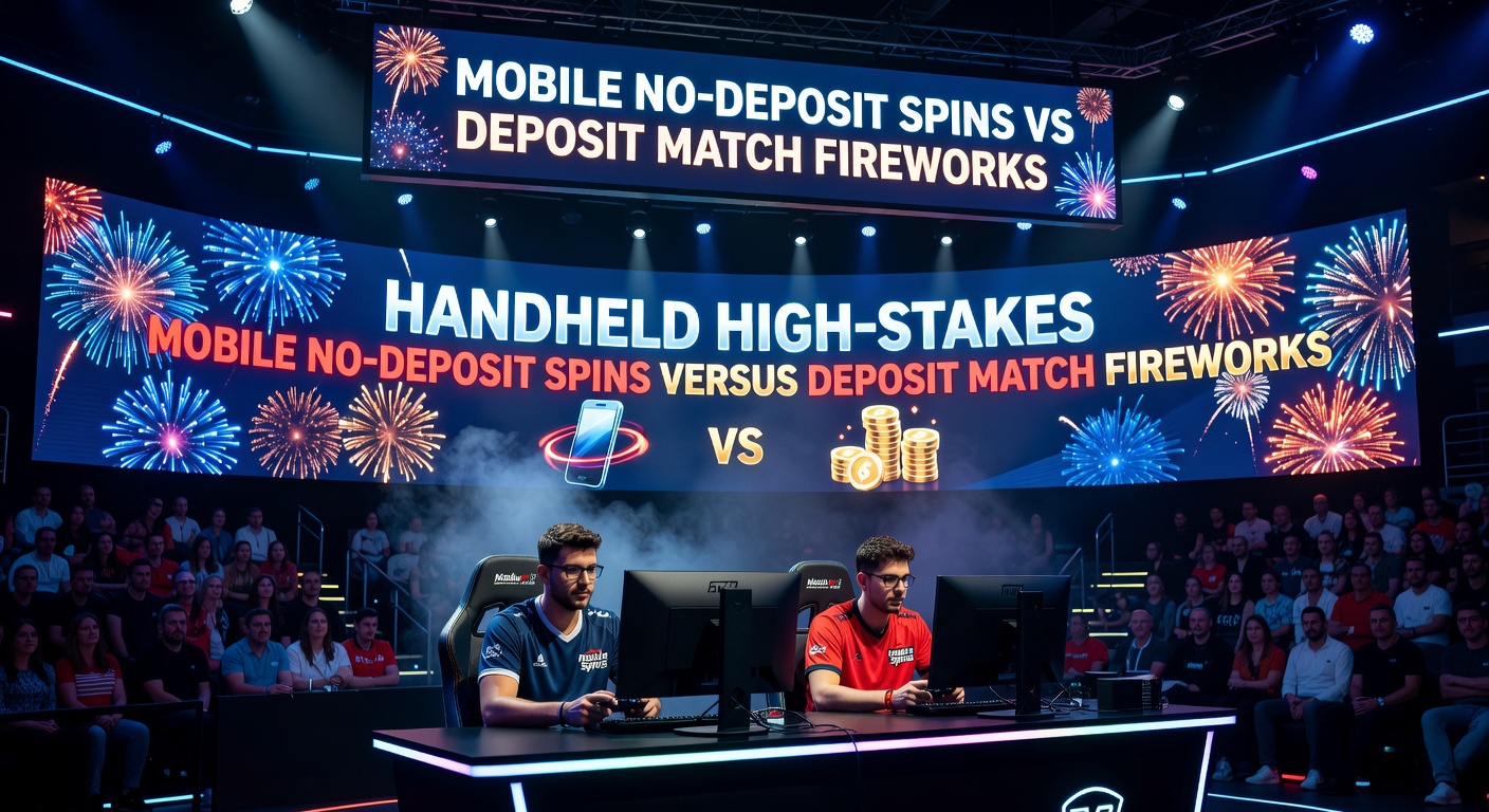 Smartphone mit Esports-Wett-App im Vordergrund, umgeben von virtuellen Arenaren und Bonus-Icons